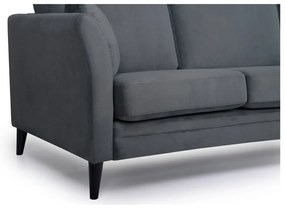 Eden szürke bársony kanapé, 237 cm - Scandic