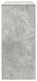 betonszürke komód fiókokkal és ajtókkal 70,5x34x74,5 cm