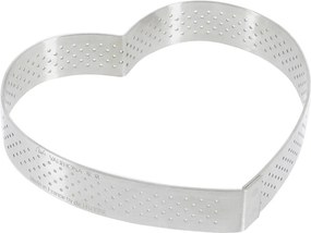 De Buyer 3099.51 perforált tortakeret Szív 12 cm,rozsdamentes acél, 12 cm