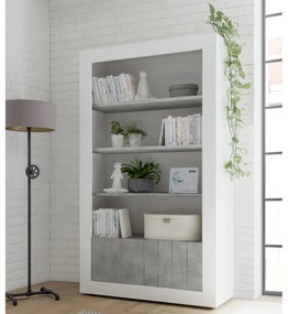URBINO Fehér-Beton Könyvespolc 2 ajtós 110cm