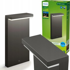 LED-es kerti lámpa Oszlop Bustan 3,8W 2700K Meleg IP44 Antracit Philips