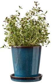 Kőedény kaspó ø 10 cm Gastro Dark Blue/Black – Bitz