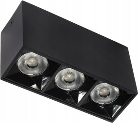 Lineáris mennyezeti lámpa Line Led 9W 4000K semleges fekete falra szerelhető