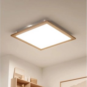 BRILAGI - Dimmelhető LED lámpatest SLIMFRAME WOOD LED/58W/230V 64x64 cm + távirányító