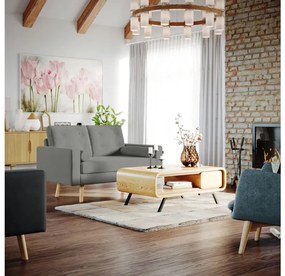 Világoskék 2 személyes kanapé MANDI