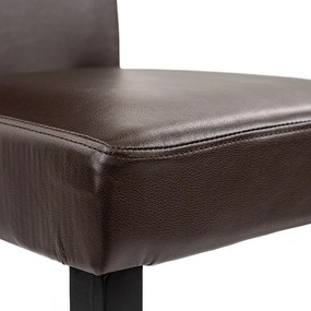 Kelly bőr étkezőszék barna színben