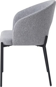 Étkezőszék, szürke/fekete, LONKA