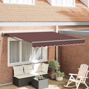 Behúzható napellenző Barna 300x250 cm szövet