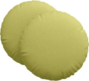 vidaXL Ülőpárnák 2 pcs Világos zöld Ø60 x 21 cm szövet