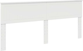 vidaXL Fejtámla Fényes Fehér 200 cm Faanyag