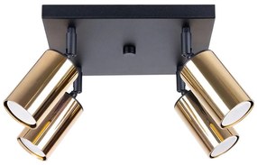 Sollux SL.1386 - Spotlámpa WINX 4xGU10/10W/230V fekete/arany