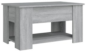 Szürke sonoma színű szerelt fa dohányzóasztal 79 x 49 x 41 cm