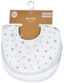 Fehér muszlin előke szett 2 db-os – Bébé Douceur