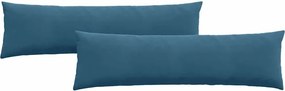 vidaXL Kanapé párnák 2 pcs Kék 145 x 40 cm Bársonyos szövet