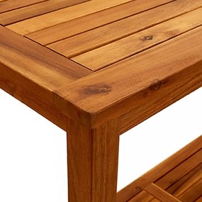 tömör akácfa kerti tálalóasztal 110 x 40 x 75 cm