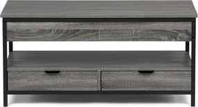 CT-I1201 szürke tölgy MDF dohányzóasztal 100 × 50 × 48 cm