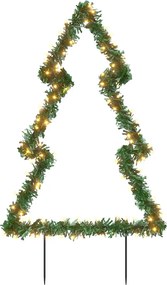 vidaXL karácsonyi fa fénydekoráció cövekkel 115 LED 90 cm