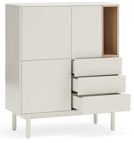 Fehér komód 100x120x40 cm Corvo – Teulat