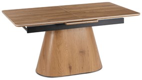 Tölgyhatású Bővíthető Kerámia Étkezőasztal LIZBONA 160-200 cm