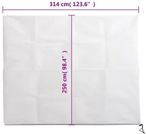 2 db növényvédő huzat cipzárral 70 g/m² 3,14 x 2,5 m