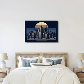 Kép – Geometrikus város (90x60 cm)