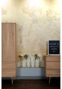 Fawn tömör tölgyfa ruhásszekrény 2 fiókkal - Gazzda