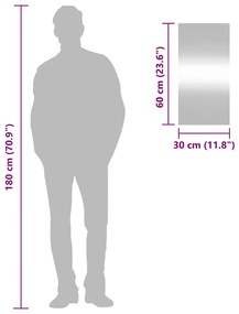 téglalap alakú üveg falitükör 30 x 60 cm