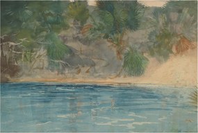 Fotótapéta Flizelin Dekoratív Hálószoba Trópusi part 104x70