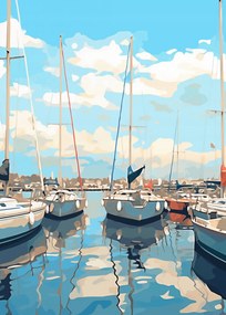 Poszter 50x70cm Kubista Marina