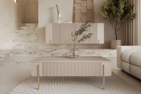 Malmi dohányzóasztal fiókokkal 100 cm - kasmír / arany lábak