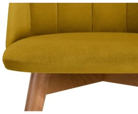 Étkezőszék BAKERI 86x48 cm sárga/világos tölgy