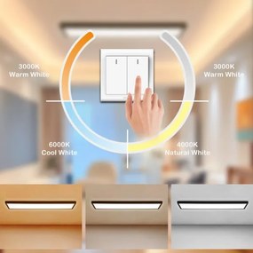 Brilagi - LED fürdőszobai világítótest FRAME LED/50W/230V 3000/4000/6000K IP44 fekete