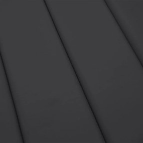 fekete oxford szövet napozóágy párna 200 x 60 x 3 cm