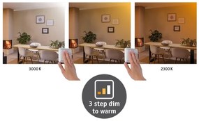 Paulmann 79799 - LED/19W Mennyezeti lámpa CARPO 230V 2300/2500/3000K