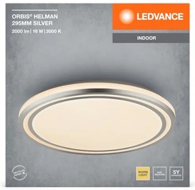 Ledvance - LED Mennyezeti lámpa ORBIS HELMAN LED/16W/230V átm. 29,5 cm ezüst