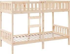 vidaXL tömör fenyőfa emeletes ágy 75x190 cm