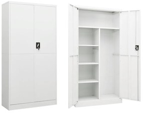 fehér acél zárható szekrény 90 x 40 x 180 cm
