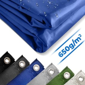 JAGO Ponyva 650 g/m² alumínium háló 3 x 6 m kék
