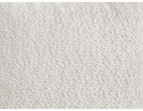 Fehér buklé kinyitható-tárolóhelyes sarokkanapé (bal oldali-heverő résszel) Roxelane – Bobochic Paris