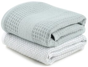 Mentazöld-szürke darázsmintás törölköző szett 2 db-os 40x60 cm Betty – Foutastic
