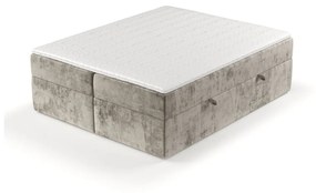 Világosbarna ágyneműtartós boxspring ágy 140x200 cm Yoko – Maison de Rêve