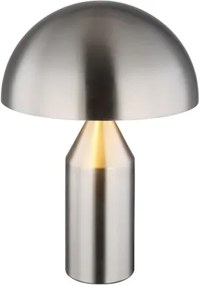 Globo 21030N Asztali lámpa, matt nikkel színű fém, matt fehér, fekete PVC kábel, billenőkapcsoló a kábelen, ø: 280mm, M: 390mm, kábelhossz 1500mm, 2x E27 40W 230V izzók nélkül
