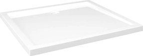 vidaXL téglalap alakú fehér ABS zuhanytálca 80 x 90 cm