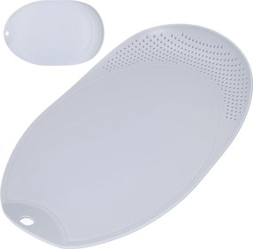 Vágódeszka Jagiełło Csepegtetővel Ovális 38X25CM Szürke