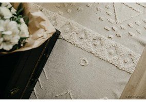 Fehér mosható kézi szövésű pamut szőnyeg 170x240 cm Tribu Natural – Lorena Canals