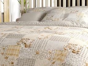 Renforcé pamut ágynemű PATCHWORK bézs Ágyneműhuzat mérete: 70 x 90 cm | 140 x 200 cm