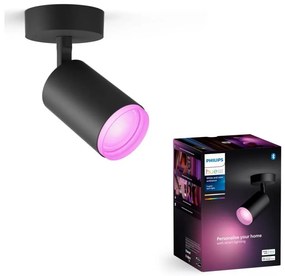 Philips Hue FUGATO LED RGBW 1xGU10/4,2W/230V dimm. fekete spotlámpa