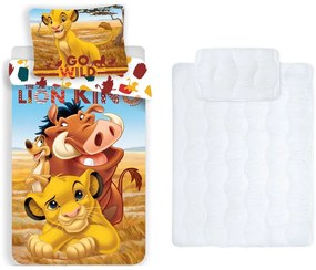 Disney Az Oroszlánkirály gyerek, ovis ágyneműhuzat és paplan/párna szett 100x135 cm 40x60 cm (Pride Lands Trio)