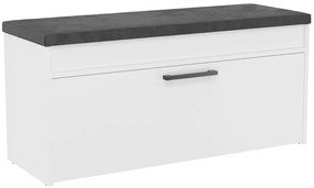 Drohmo Parma cipőtároló pad, 100x49x35 cm, fehér