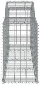 2 db íves horganyzott vas gabion kosár 300x50x80/100 cm